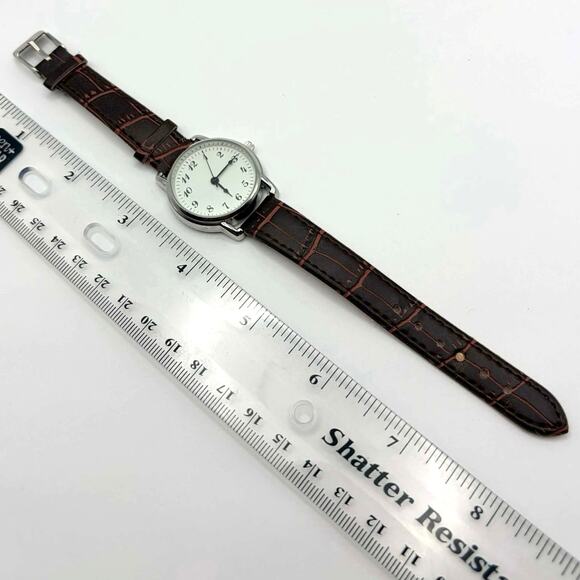 Silver & Brown Classic Watch - Picture 3 of 4